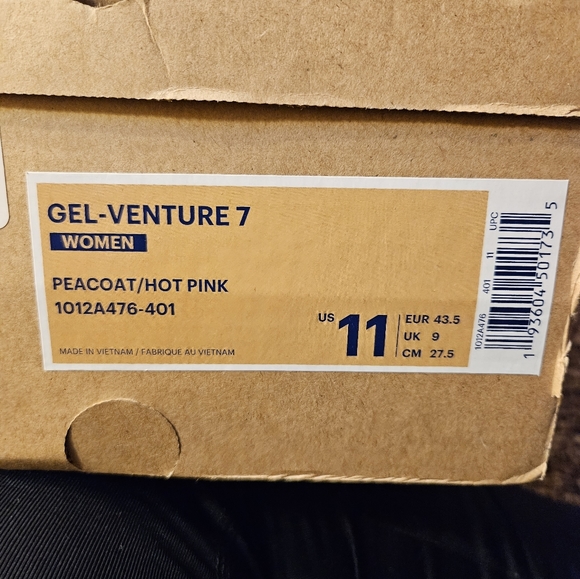 New in box ASICS Gel-Venture 7 in Peacot/Hot Pink - Picture 7 of 7
